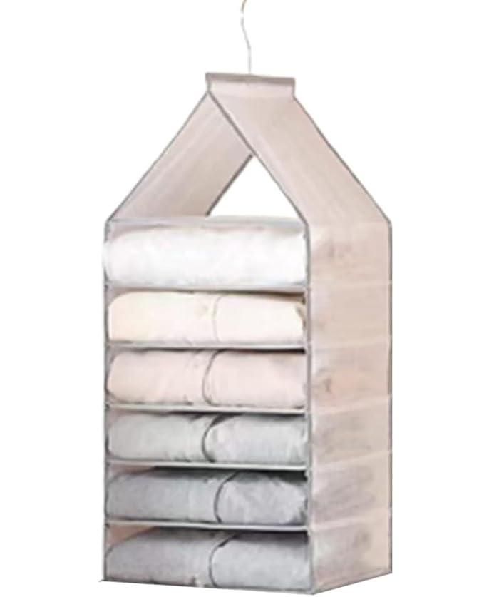 The Ultimate Wardrobe Solution: 6-Slot Hanging Closet Organizer