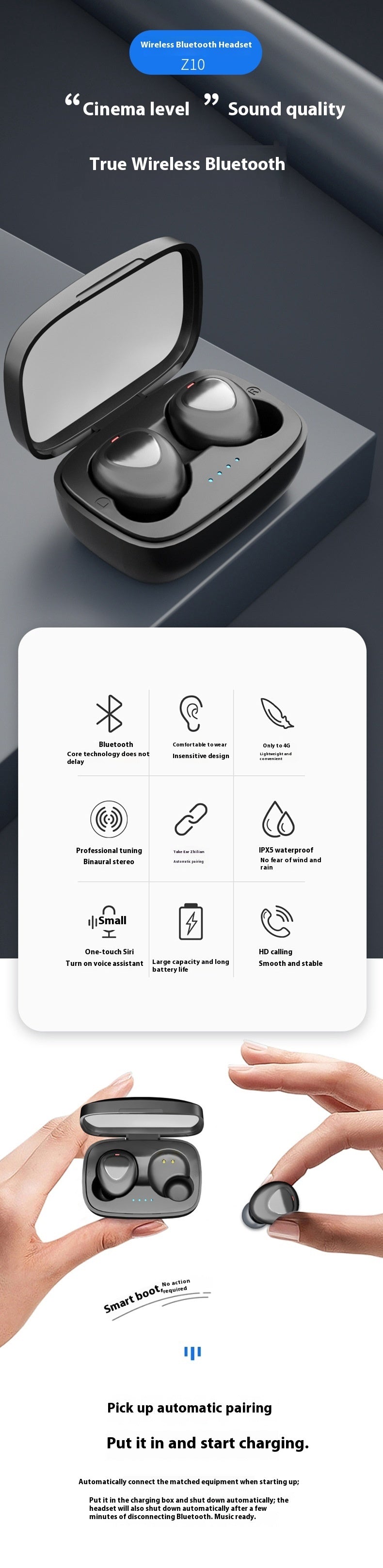 Bluetooth TWS Sports Mini Wireless Headset