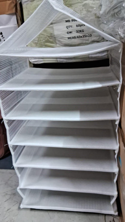 The Ultimate Wardrobe Solution: 6-Slot Hanging Closet Organizer